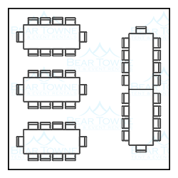 20' x 20' Tent Rental Table Layout