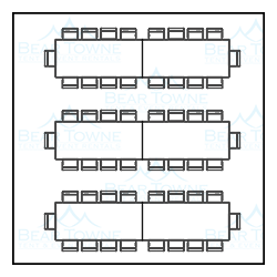 20' x 20' Tent Rental Table Layout