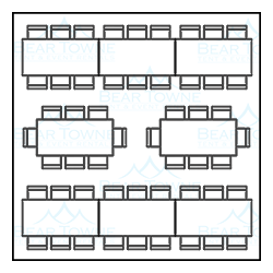 20' x 20' Tent Rental Table Layout