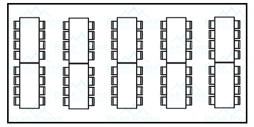 20' x 40' Tent Rental Table Layout