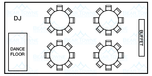 20' x 40' Tent Rental Table Layout