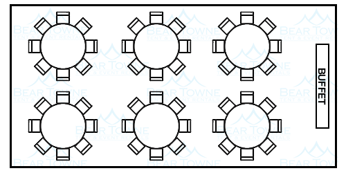20' x 40' Tent Rental Table Layout