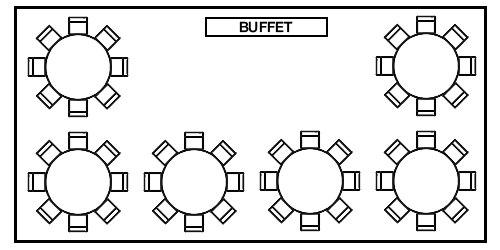 20' x 40' Tent Rental Table Layout