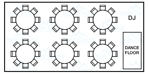 20' x 40' Tent Rental Table Layout