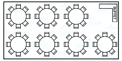 20' x 40' Tent Rental Table Layout