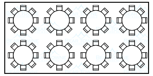 20' x 40' Tent Rental Table Layout