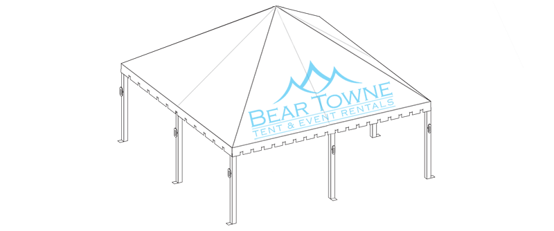 30' x 30' Tent Rental Table Layout