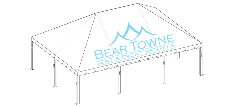 30' x 45' Tent Rental Table Layout